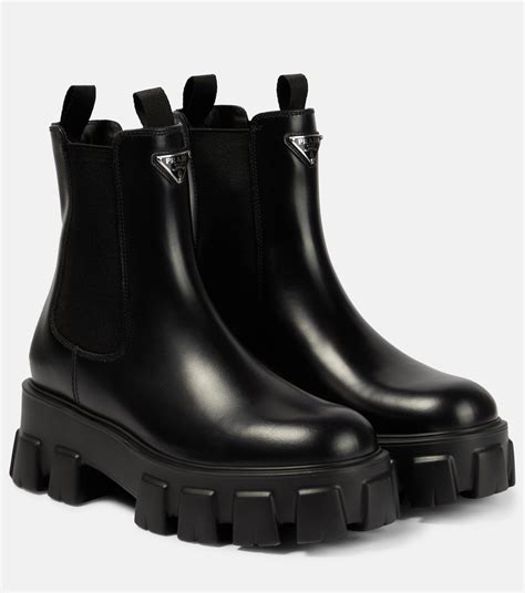 black chelsea boots prada|prada monolith boots women's.